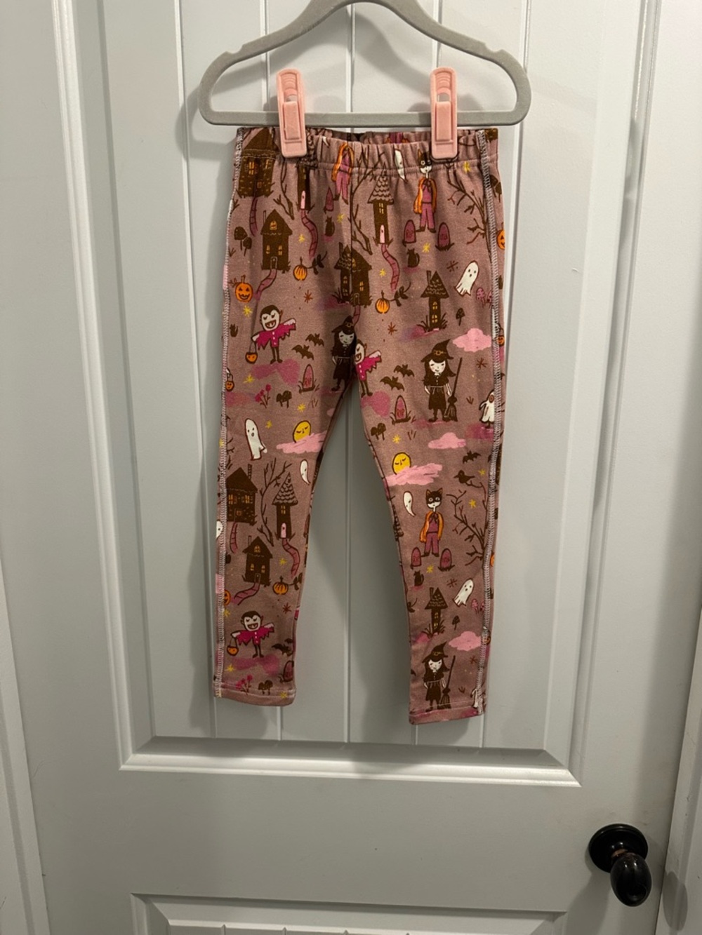 SweetHoney Purple and Pink Halloween Leggings for Girls 4T